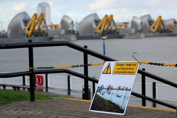 THAMES BARRIER SHUTS ON ANNIVERSARY