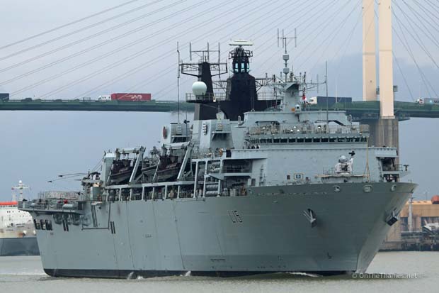 HMS BULWARK LEAVES LONDON