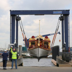 Gloriana bound for St Katharine Docks after winter storage