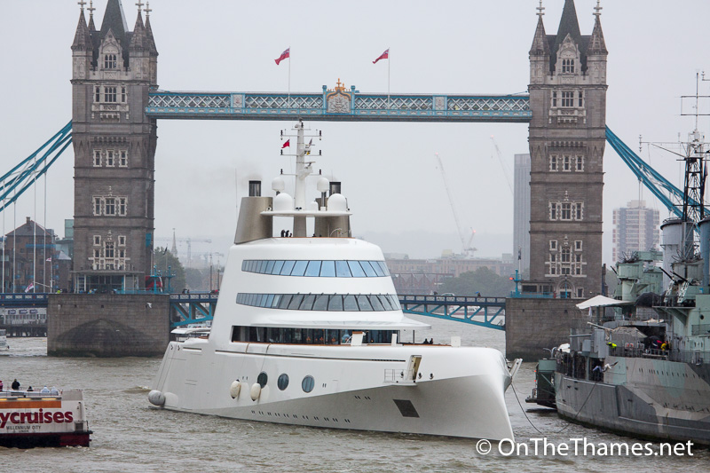 superyachts in london today